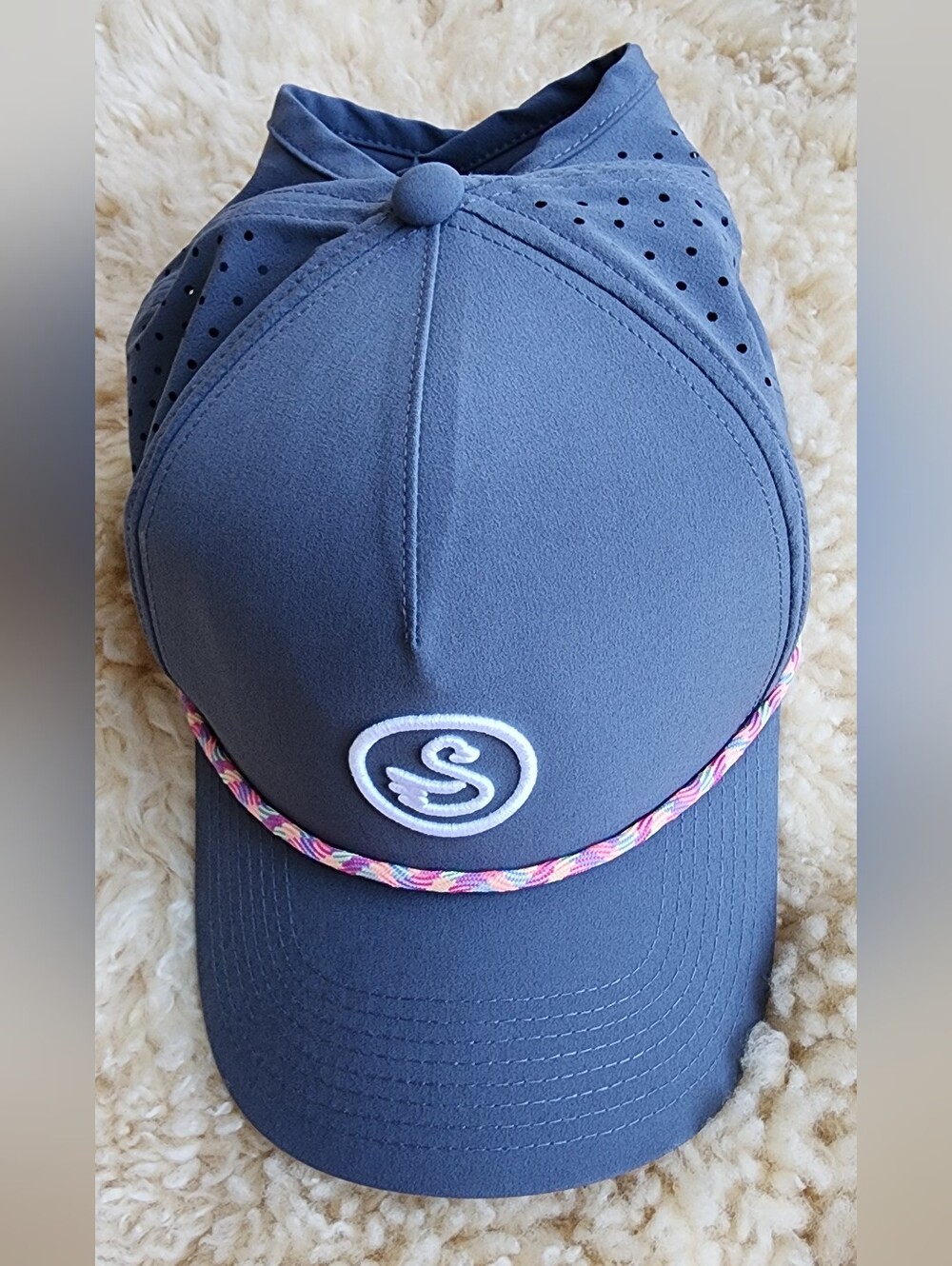 Swanies Golf Cap with Pink Accent Rope